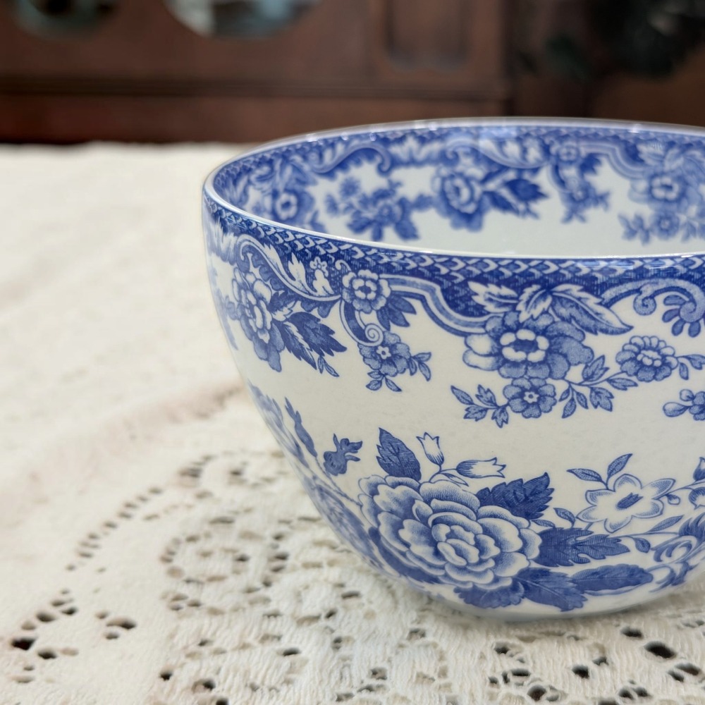 Vintage Spode Jumbo Cup British Flowers Blue Room Collection - Picture 10 of 11